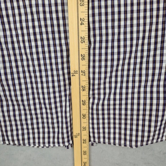 Banana Republic Shirt Men's XL 17-17 1/2 Multicolor Plaid Woven in Italy Fitted - Picture 10 of 10